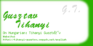gusztav tihanyi business card